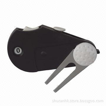 Golf 5-in-1 Divot Tool with Clean Brush, Various Colors are Available, Customized Logos are Accepted